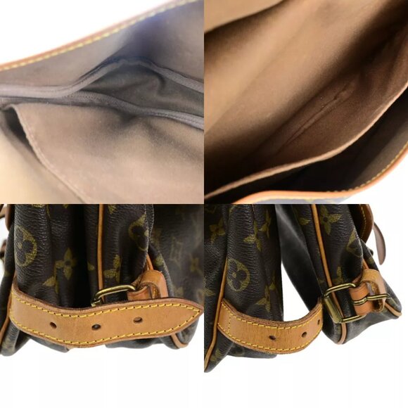 LOUIS VUITTON Logo Saumur 30 Shoulder Bag Monogram Leather Brown M42256 84YF094 - Picture 4 of 16